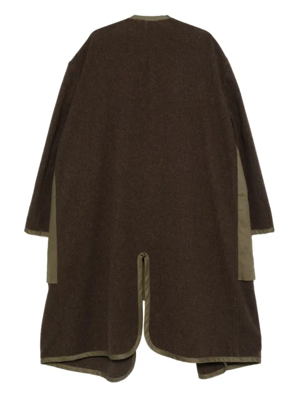 Comme Des Garçons Homme Plus Panelled Coat | Green | FARFETCH JO