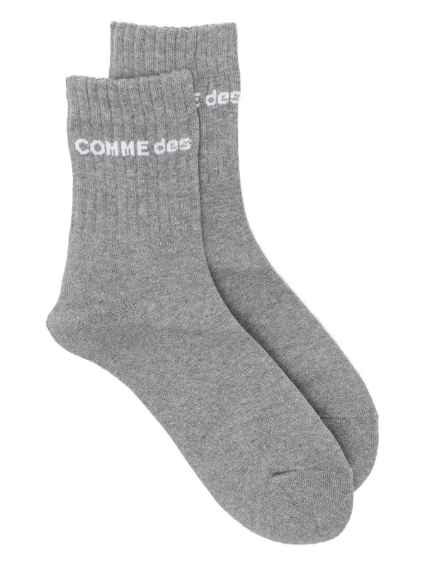 Comme Des Garçons Homme Plus ロゴ 靴下 | グレー | FARFETCH JP
