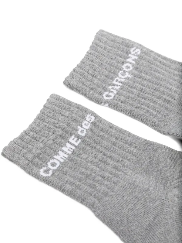 Comme Des Garçons Homme Plus ロゴ 靴下 | グレー | FARFETCH JP