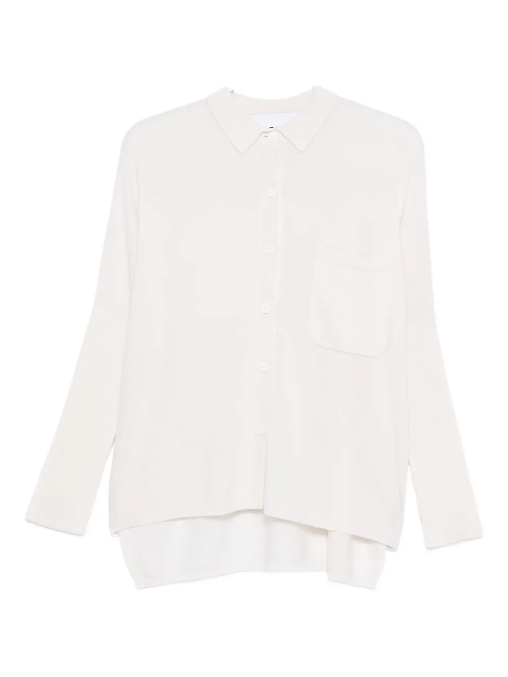 Gotha Ribbed-cuff Buttoned Cardigan In White