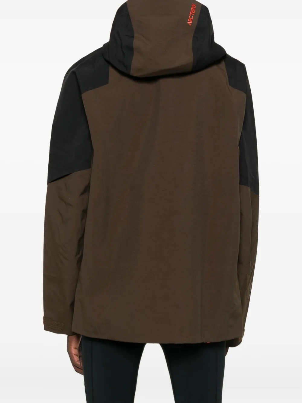 Arc'teryx Zipped Hooded Raincoat In Brown