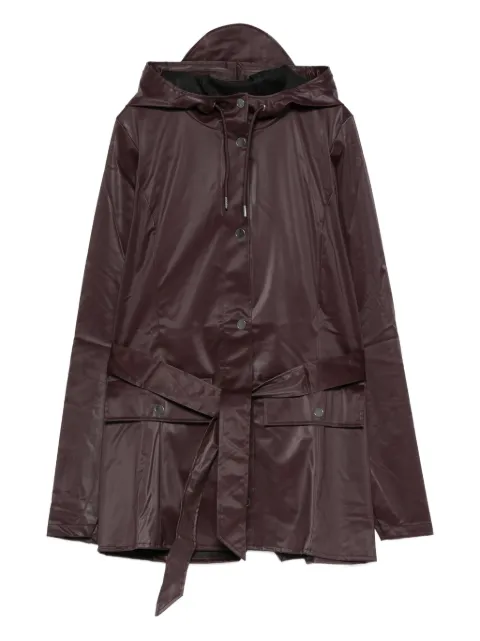 Rains hooded belted coat