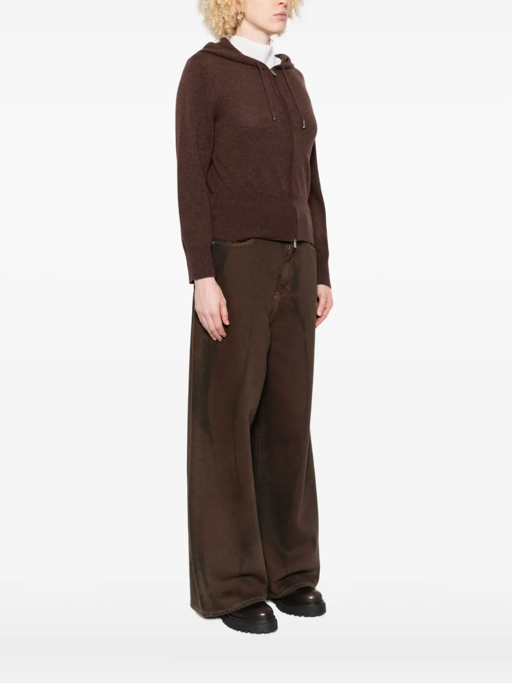 Gotha Zip-up Sweatshirt In Brown