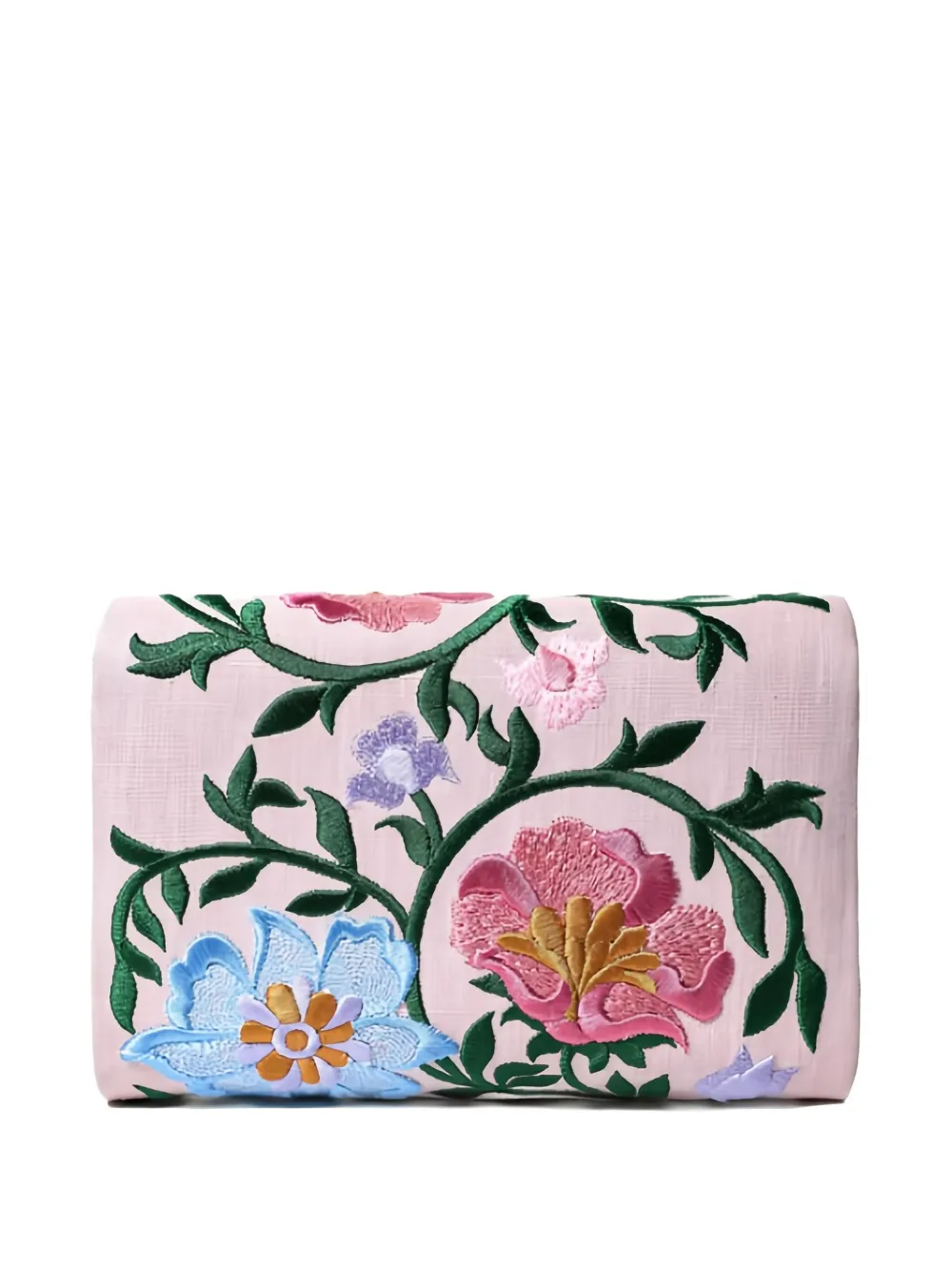 Amato daniele floral-embroidered clutch bag - Roze