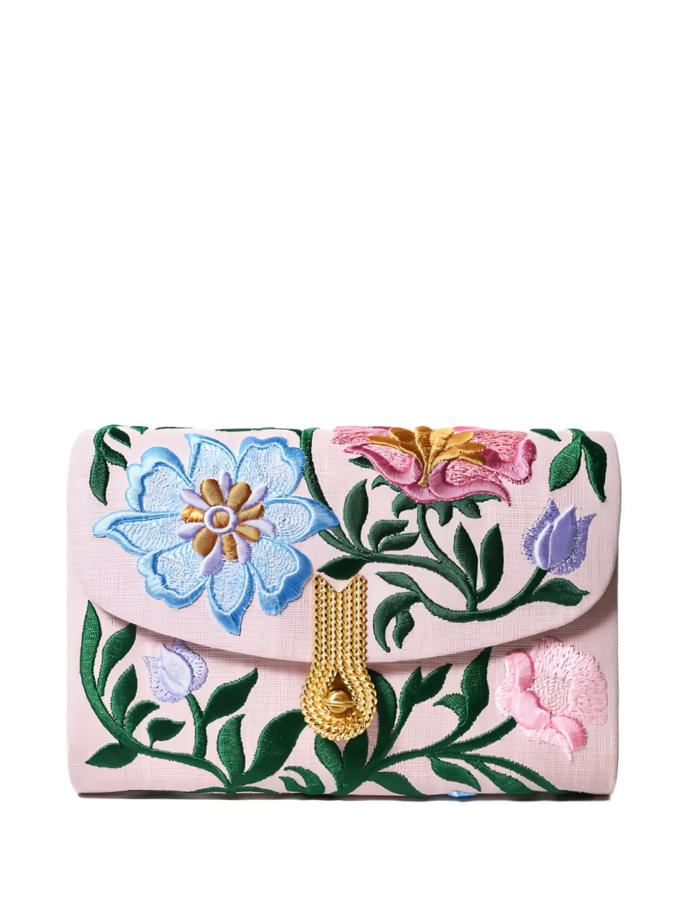 Amato daniele Clutch met geborduurde bloemen Roze