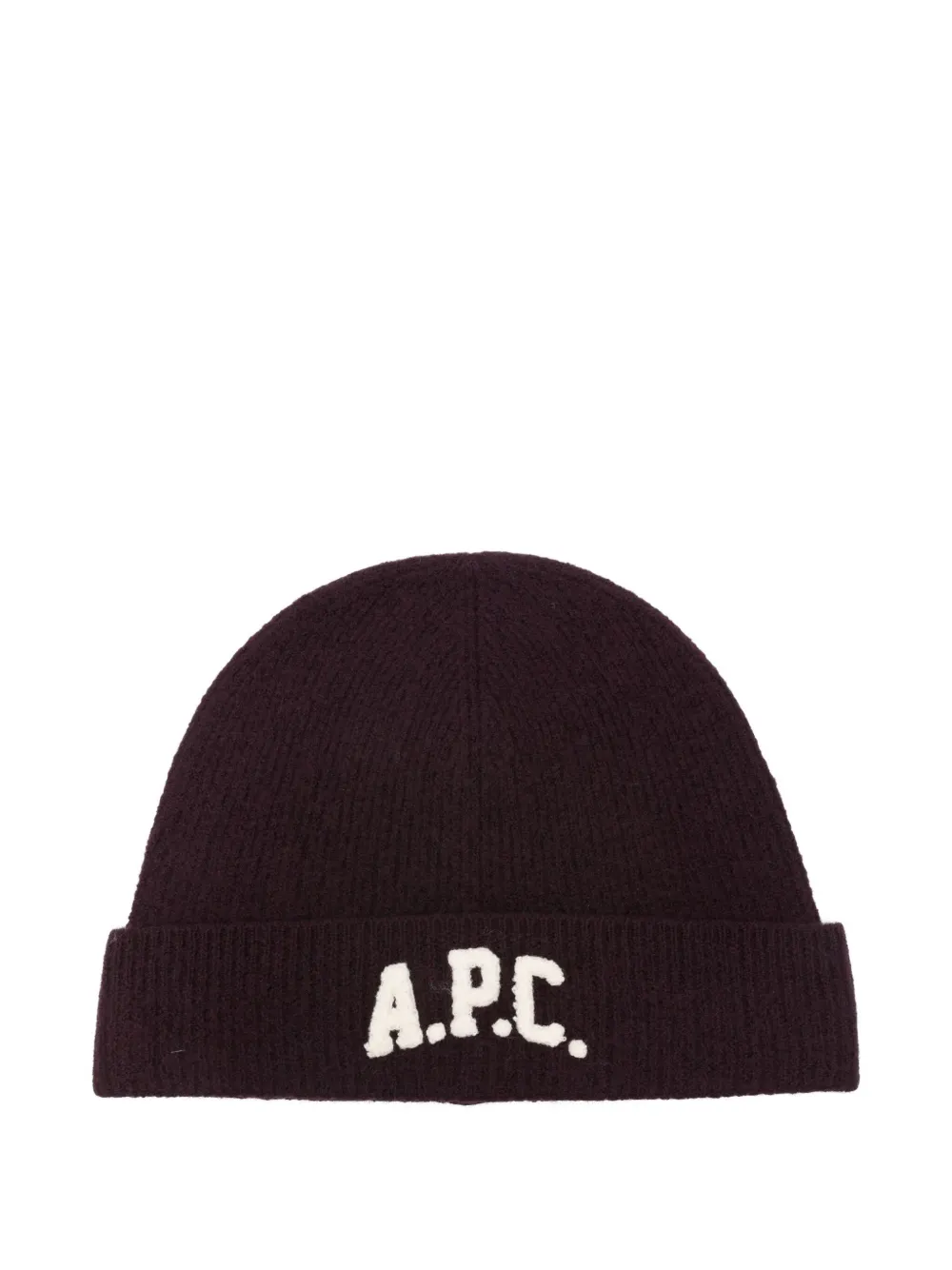 A.P.C. logo-appliqué beanie | Red | Image 1