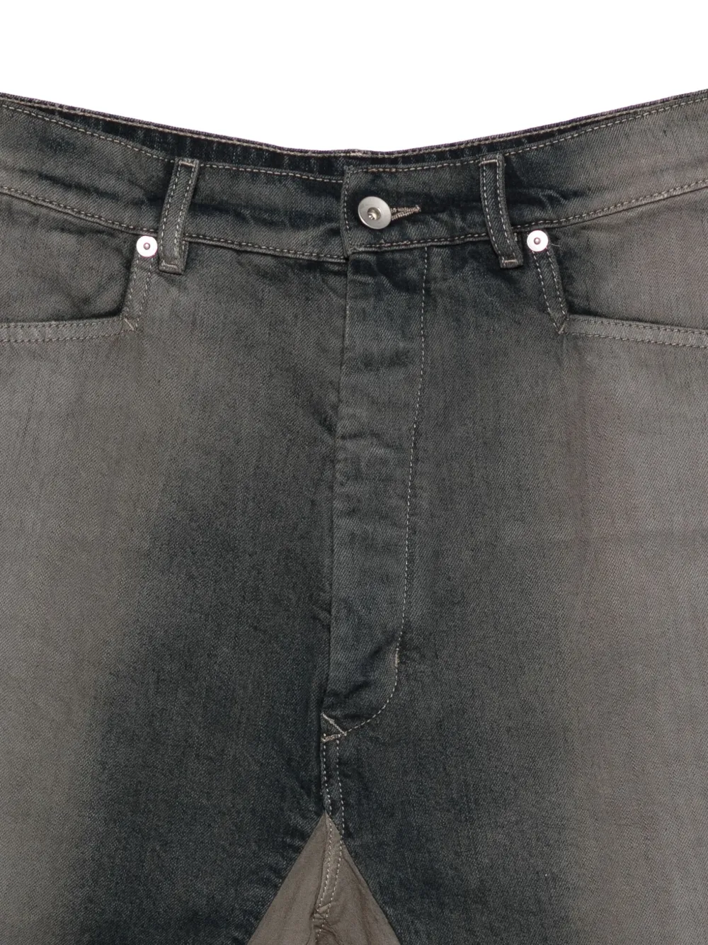 Rick Owens Denim rok met franje Grijs