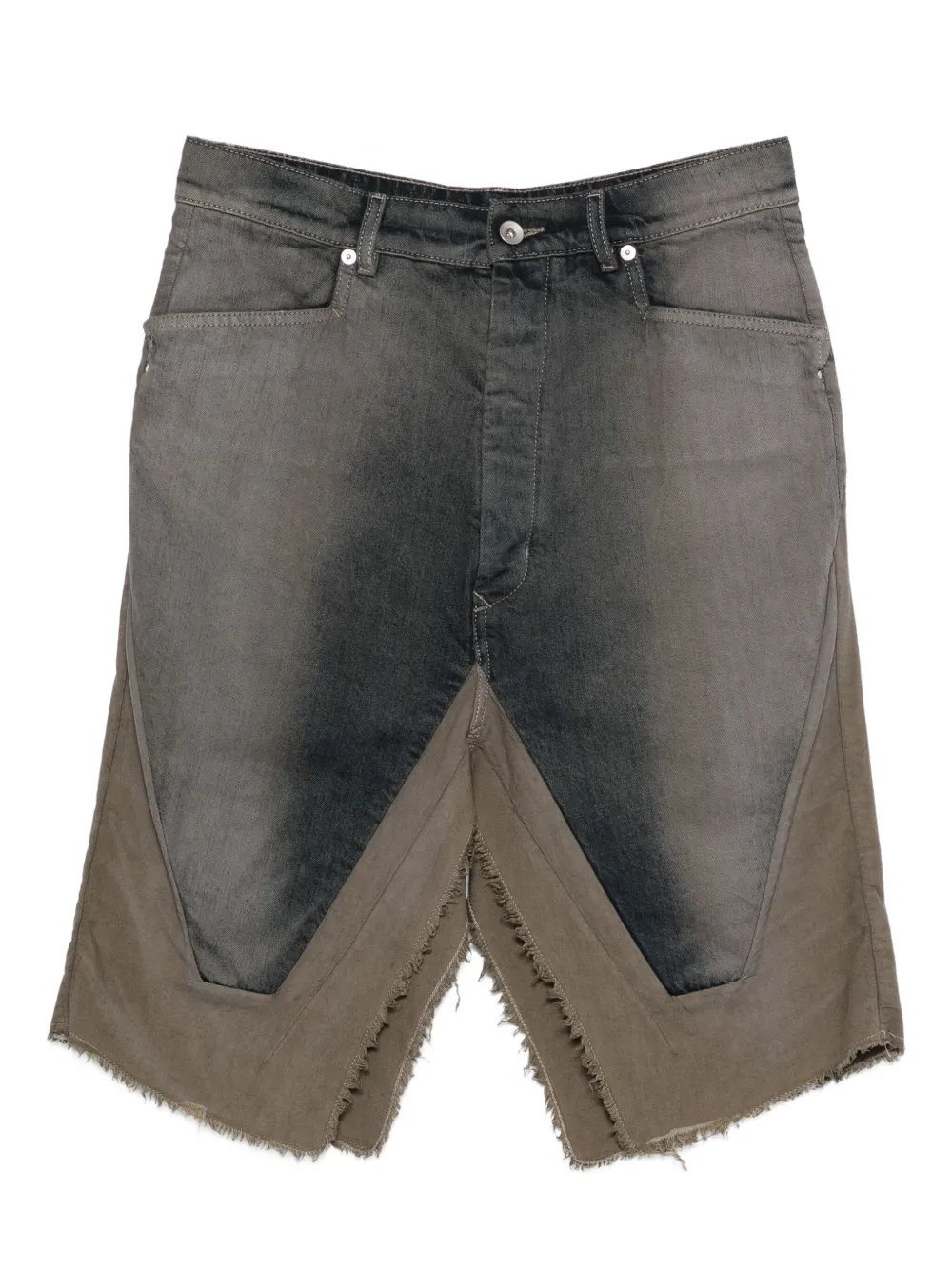 Rick Owens jupe en jean à finitions effilochées | gris | Image 1