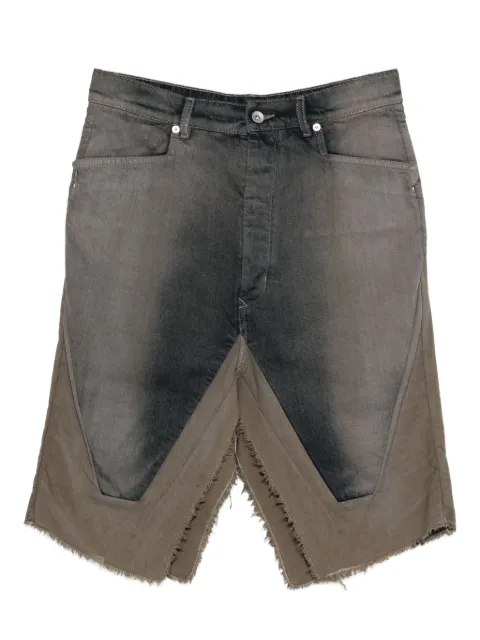 Rick Owens falda de mezclilla con dobladillo deshilachado