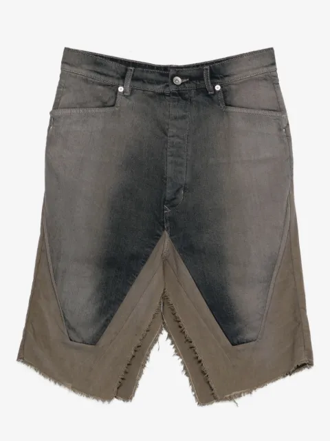 Rick Owens frayed denim skirt