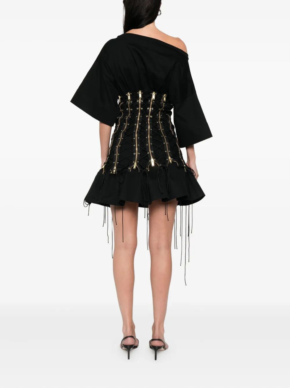 Undercover Mini-jurk met rits Zwart