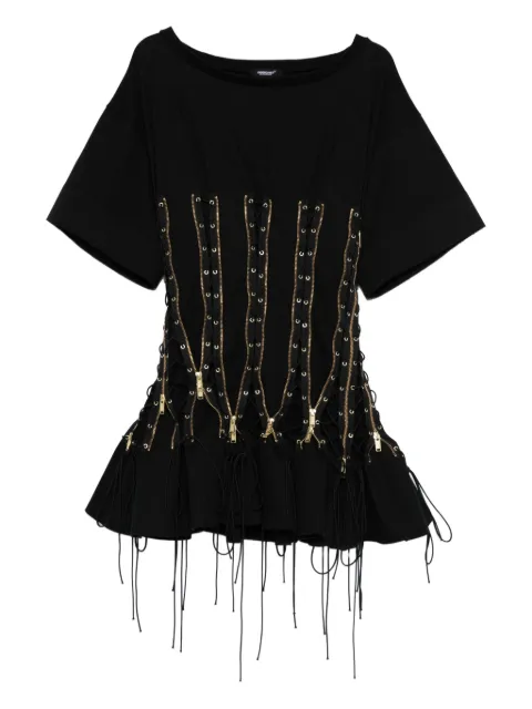 Undercover vestido corto con detalle de cierre