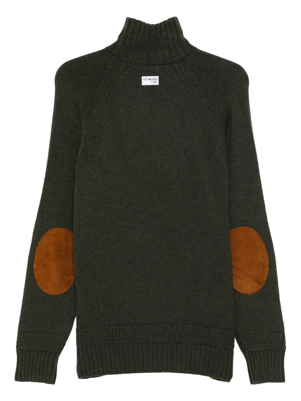 Fay half-zip elbow-patch sweater | Knitted Sweaters | Image 2