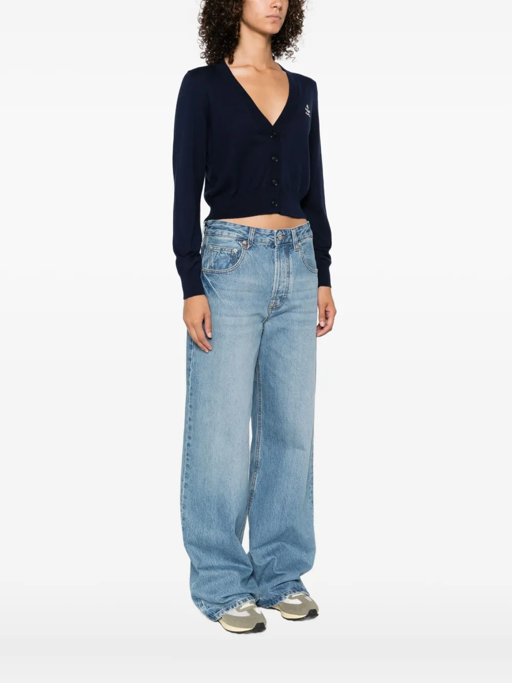 A.P.C. Joséphine vest verfraaid met anker Blauw
