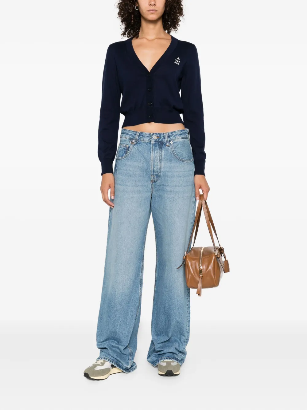 A.P.C. Joséphine vest verfraaid met anker Blauw