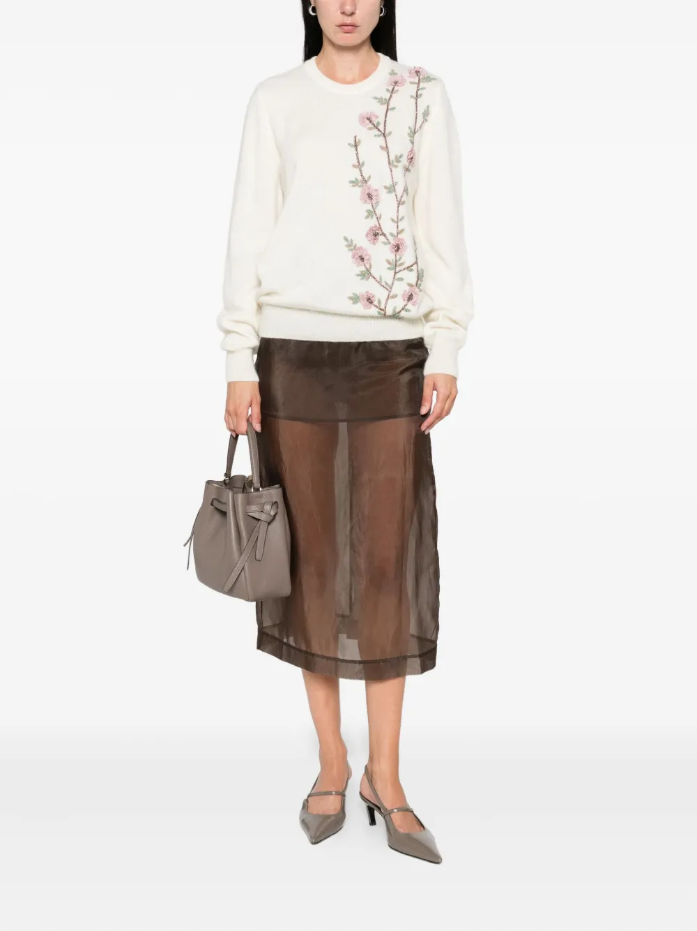 Costarellos floral-embroidered sweater | Knitted Sweaters | Image 2