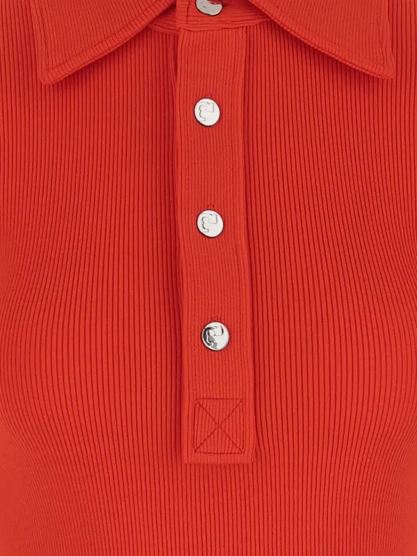 Tory Burch ニット ポロシャツ | レッド | FARFETCH JP