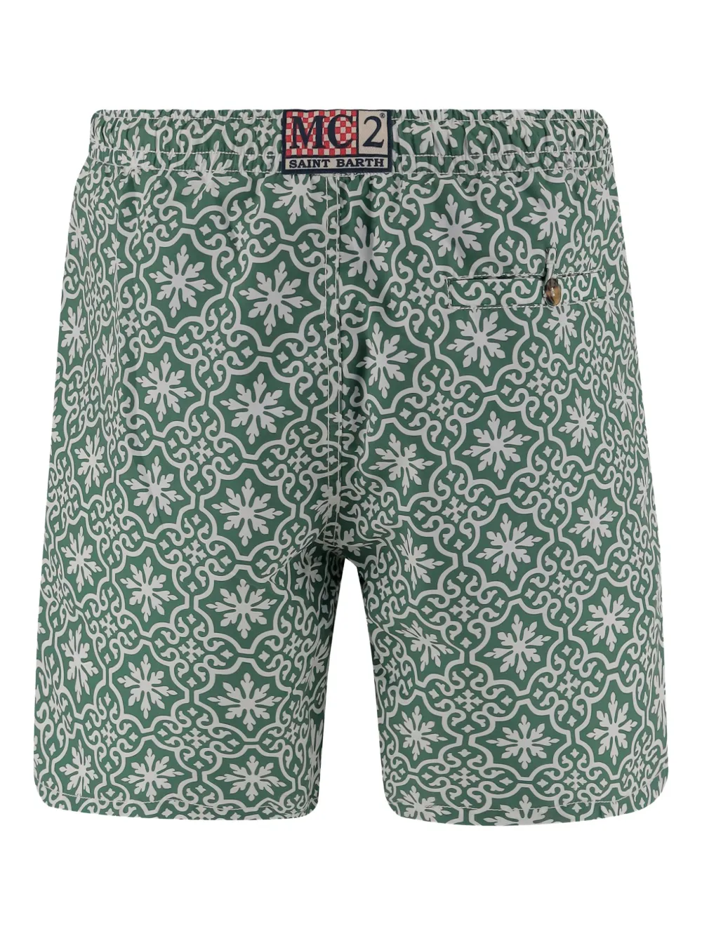 Mc2 Saint Barth Floral-print Swim Shorts In Green