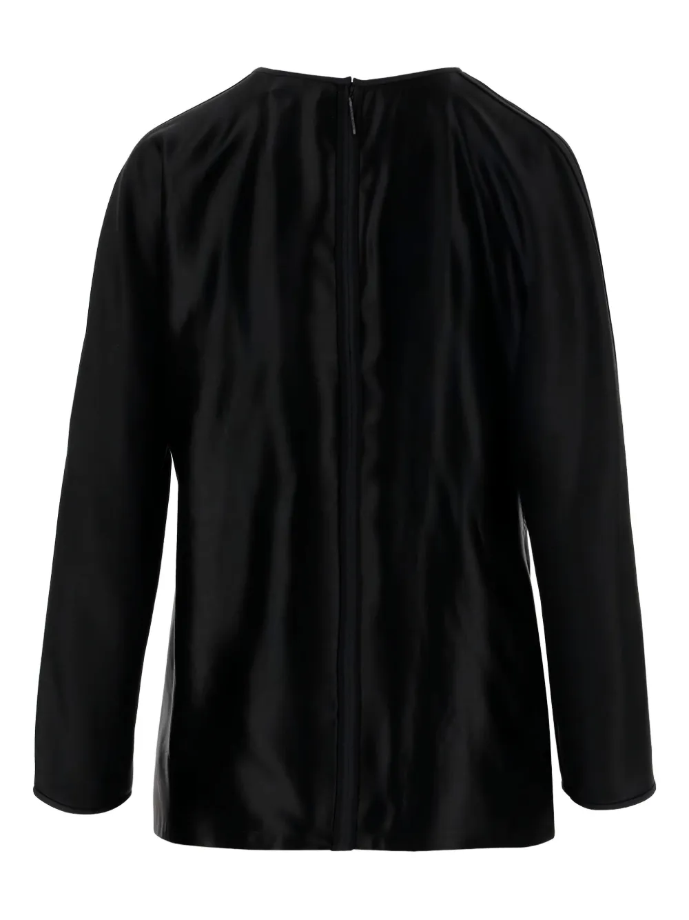 Giorgio Armani silk long-sleeve blouse - Zwart