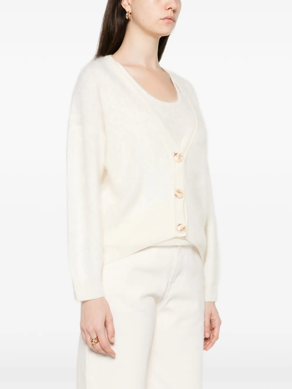 Gotha V-neck Cardigan - Neutrals 