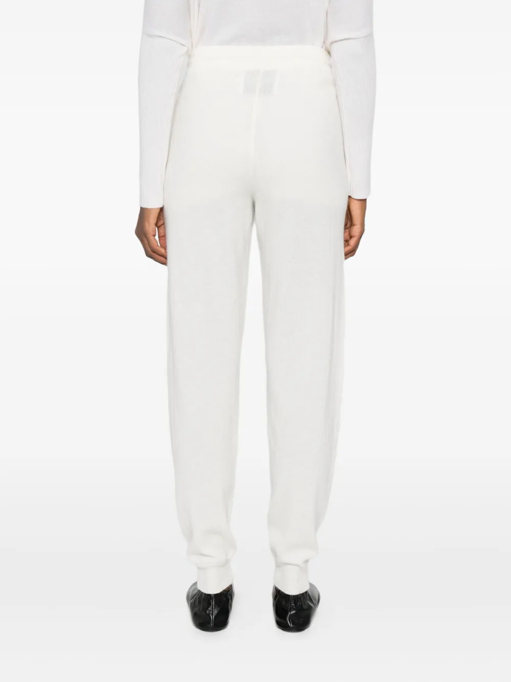Gotha Cashmere Drawstring Trousers In White
