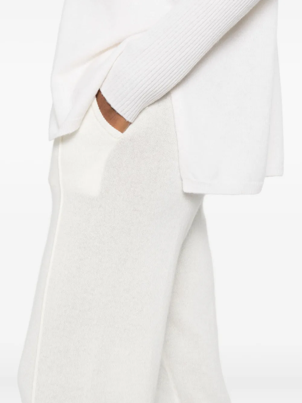 Gotha Cashmere Drawstring Trousers In White