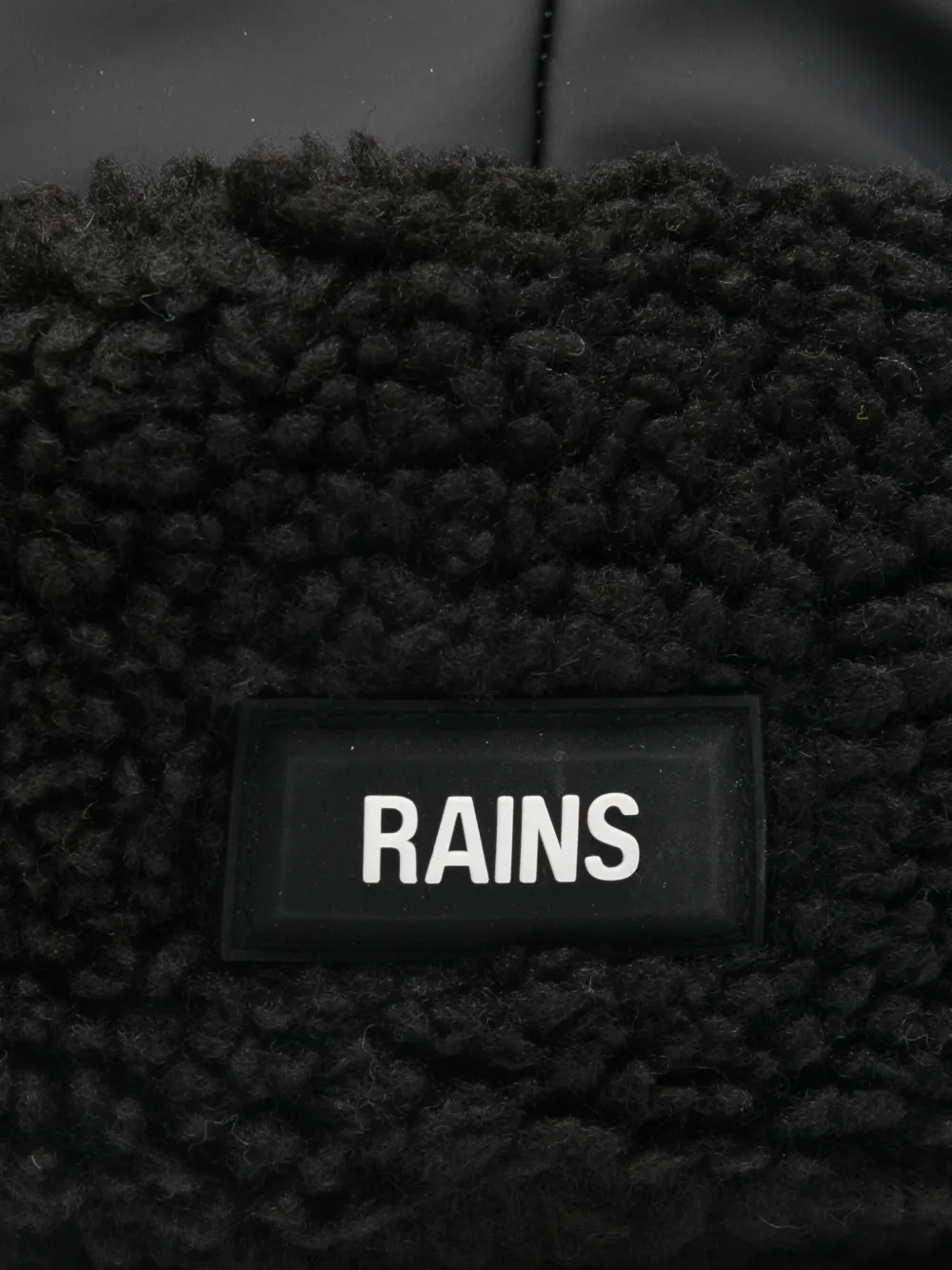 Rains Logo-pacth Trapper Hat In Black