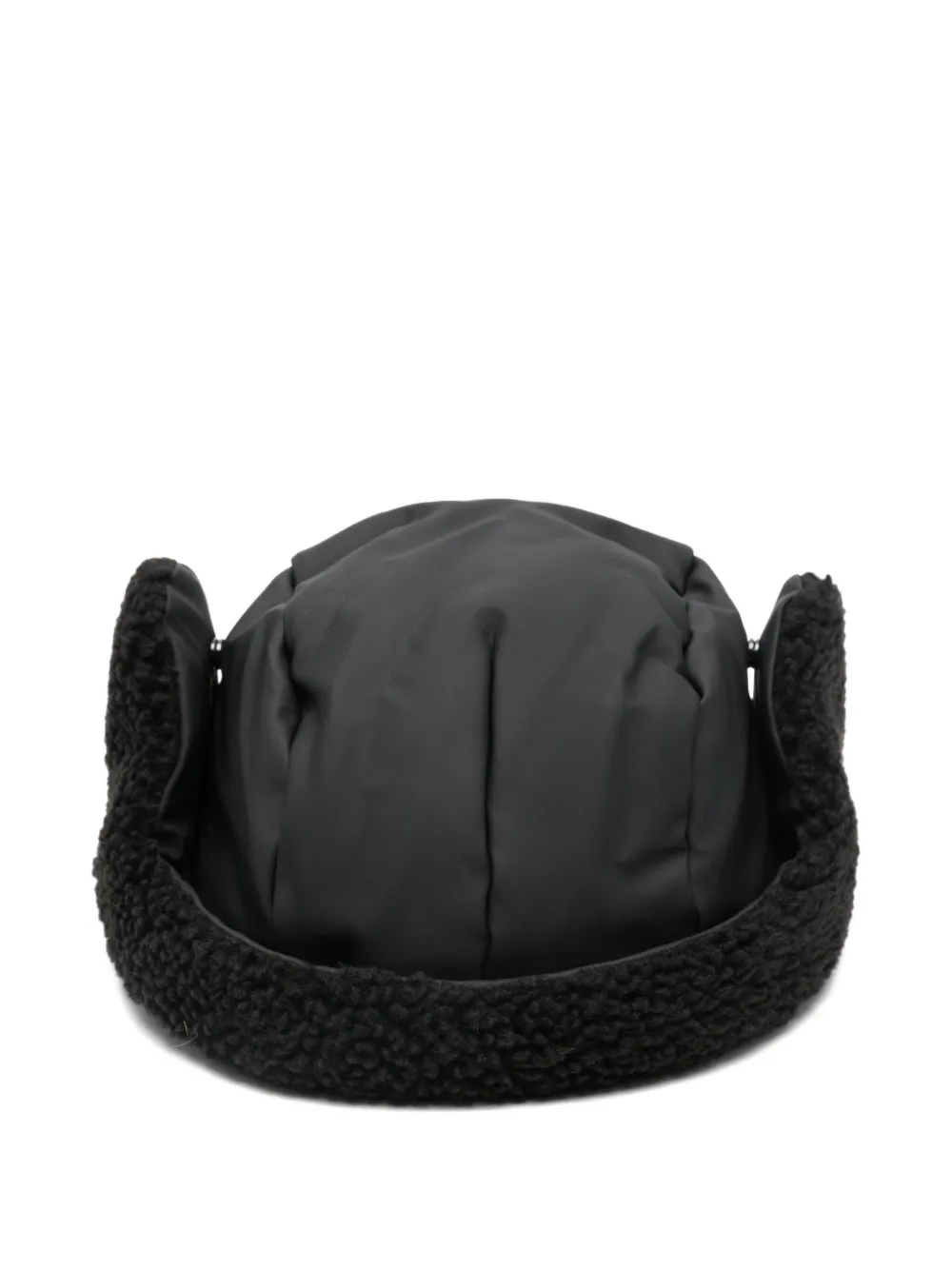Rains logo-pacth trapper hat - Zwart