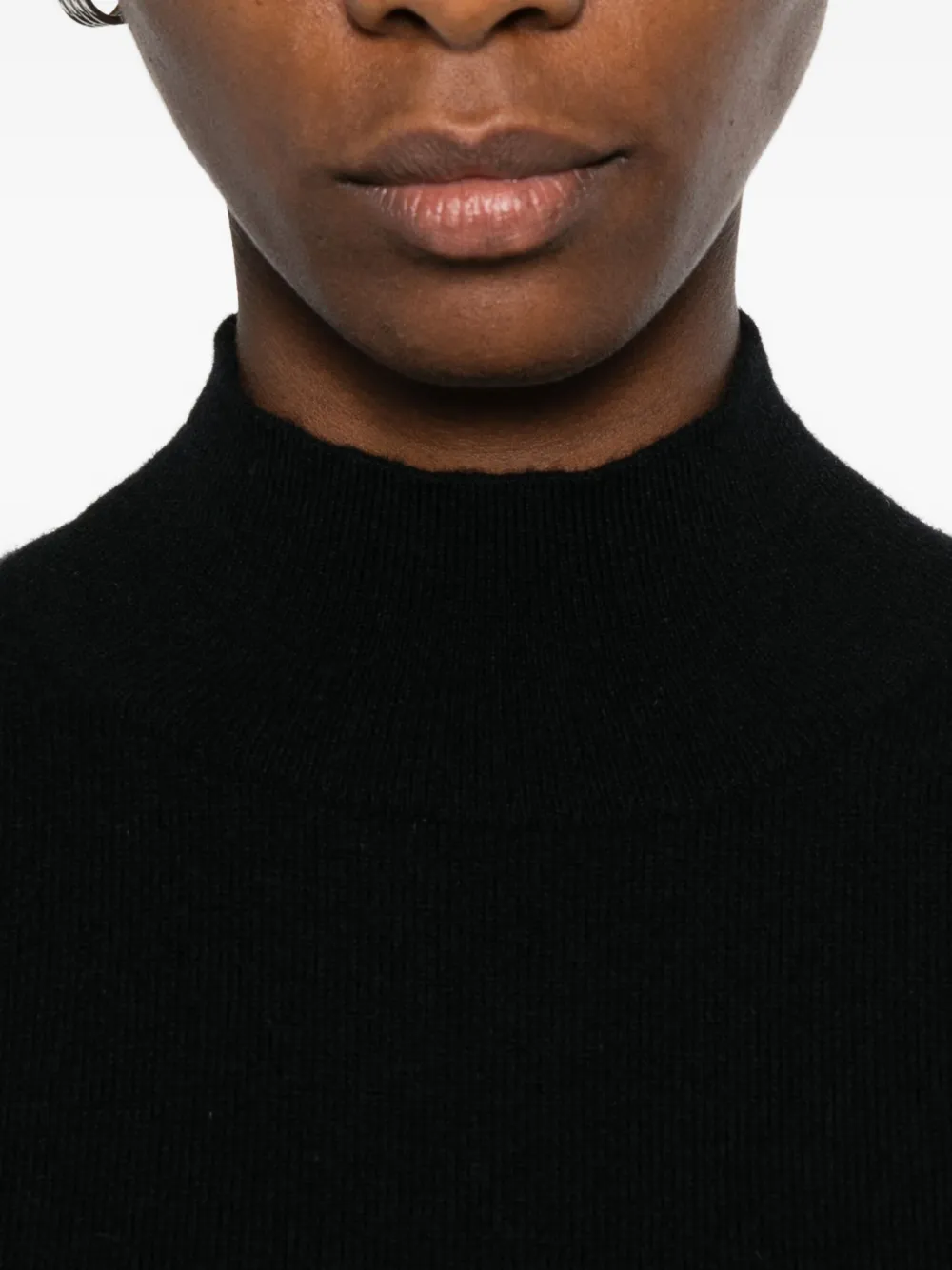 Gotha High-neck Short-sleeve Sweater In Black