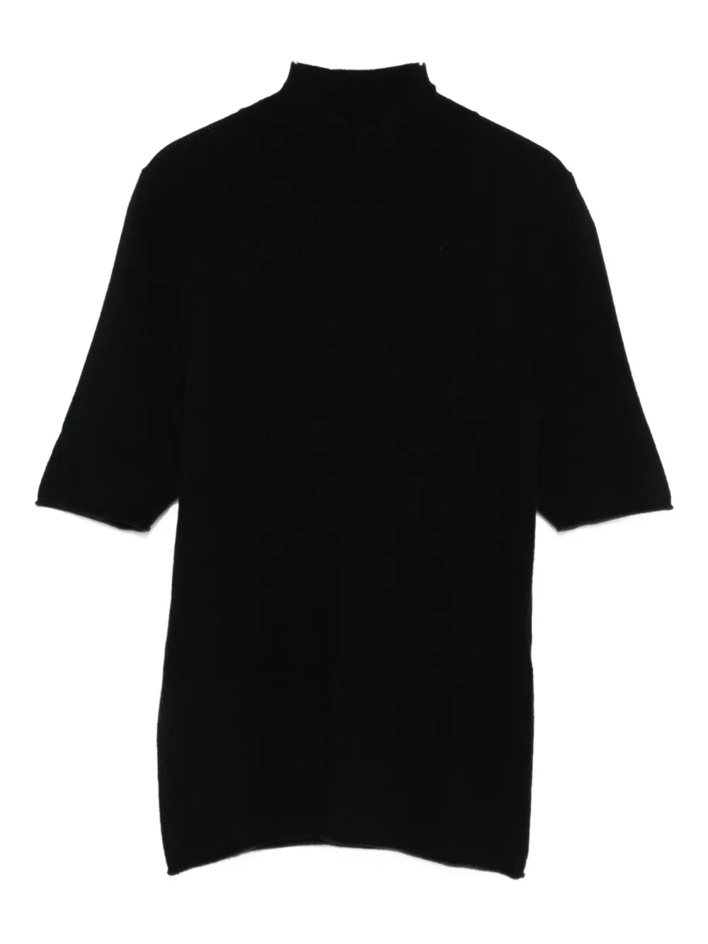 Gotha High-neck Short-sleeve Sweater In Black