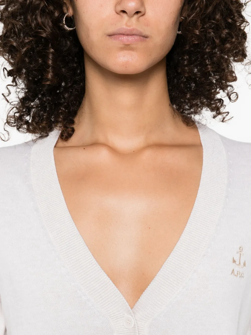 A.P.C. Vest verfraaid met anker Wit