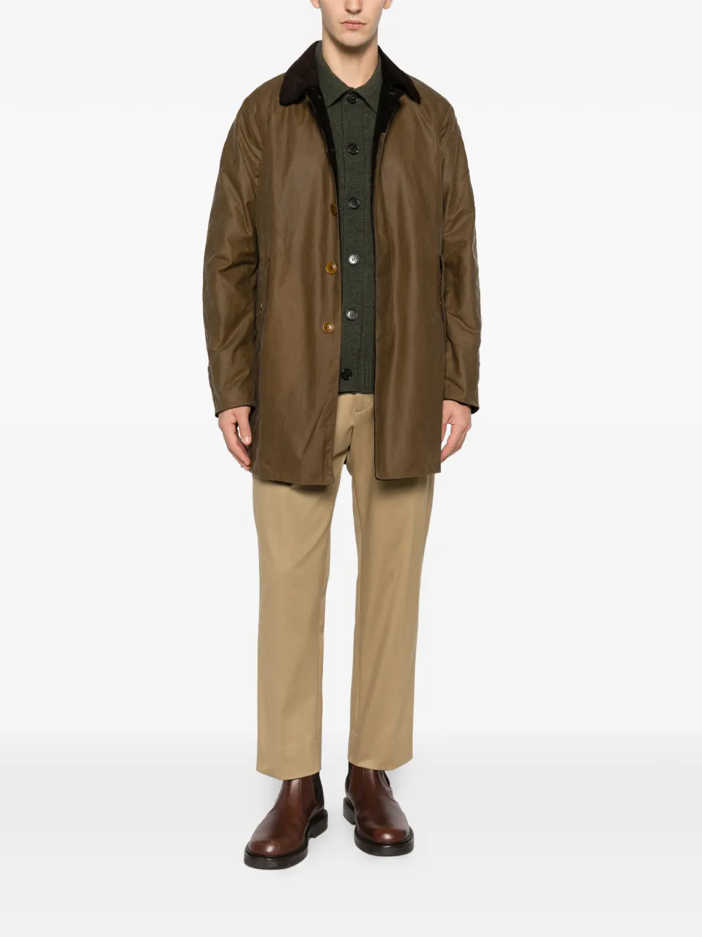 Baracuta The Original Barbour Tartan corduroy collar coat | Single Breasted Coats | Image 2