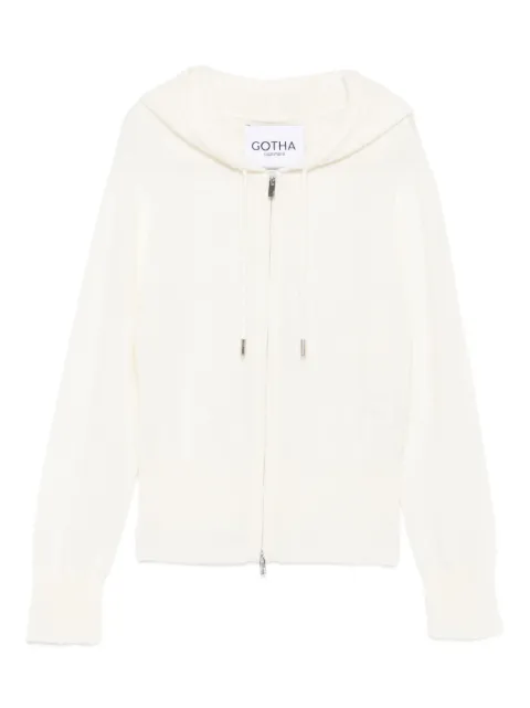 Gotha hooded zip-up cardigan