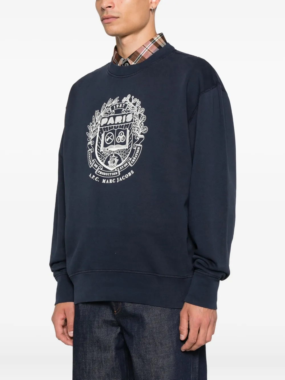 Marc Jacobs x A.P.C The Paris sweater Blauw