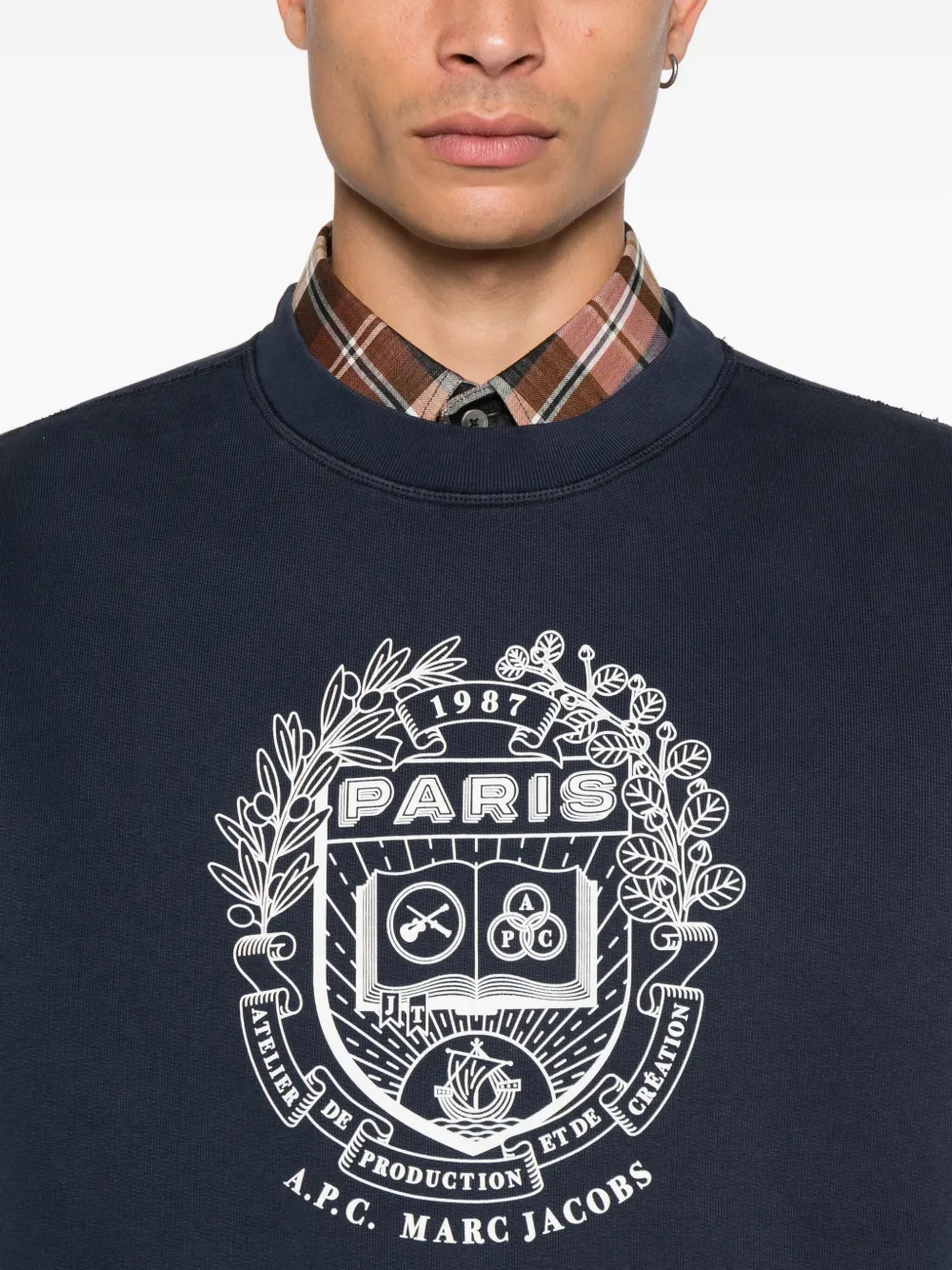 Marc Jacobs x A.P.C The Paris sweater Blauw