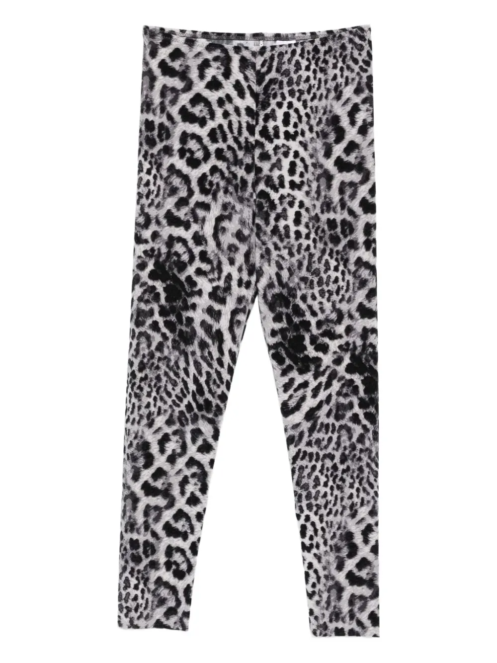 Norma Kamali Leopard-print Leggings In Gray