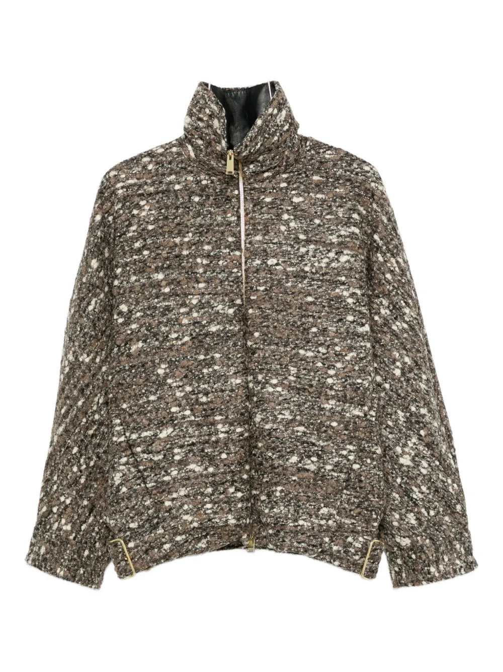 DARKPARK zip-up bomber jacket | Brown | Image 1
