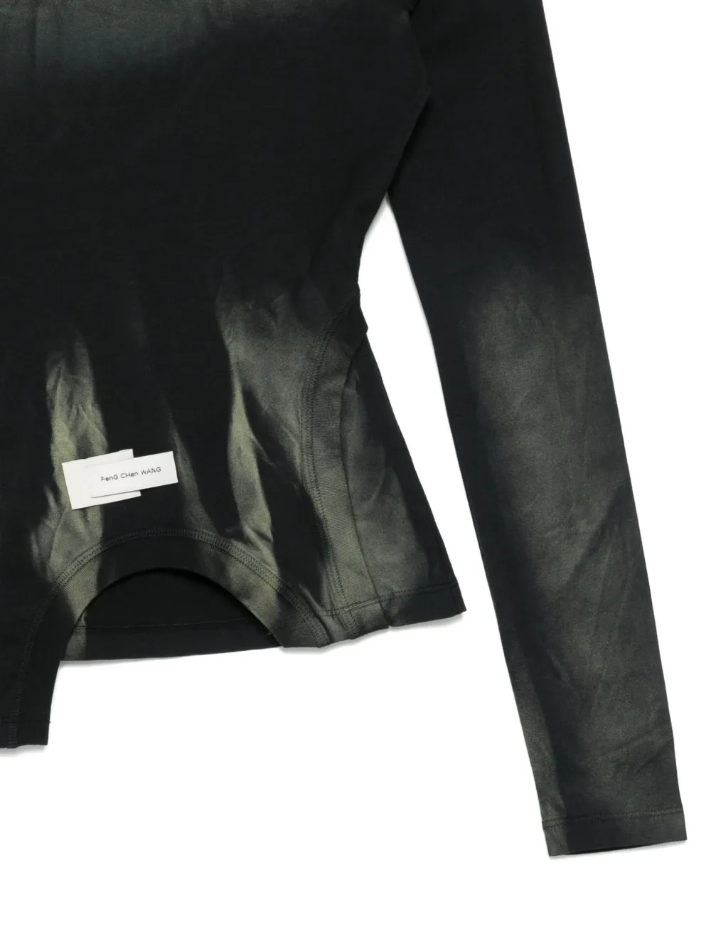 Feng Chen Wang Panelled Asymmetric T-shirt In Black