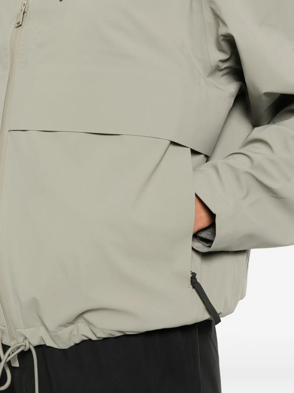 Rains Hooded Zip-fastening Jacket In Gray