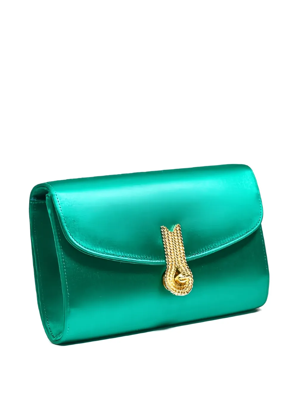 Amato daniele satin-finish clutch bag - Groen