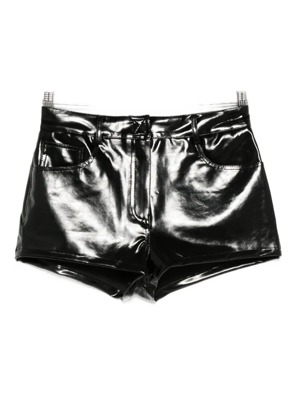 Norma Kamali Shorts met glanzende finish Zwart