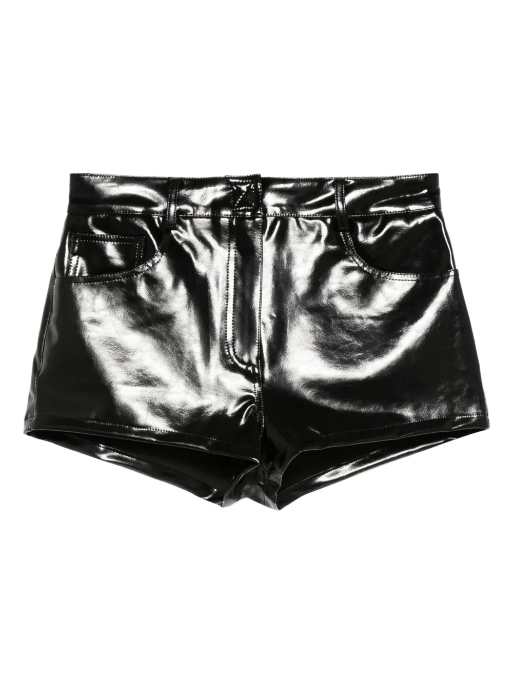 Norma Kamali shine-finish shorts | Black | Image 1