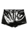 Norma Kamali shine-finish shorts - Black