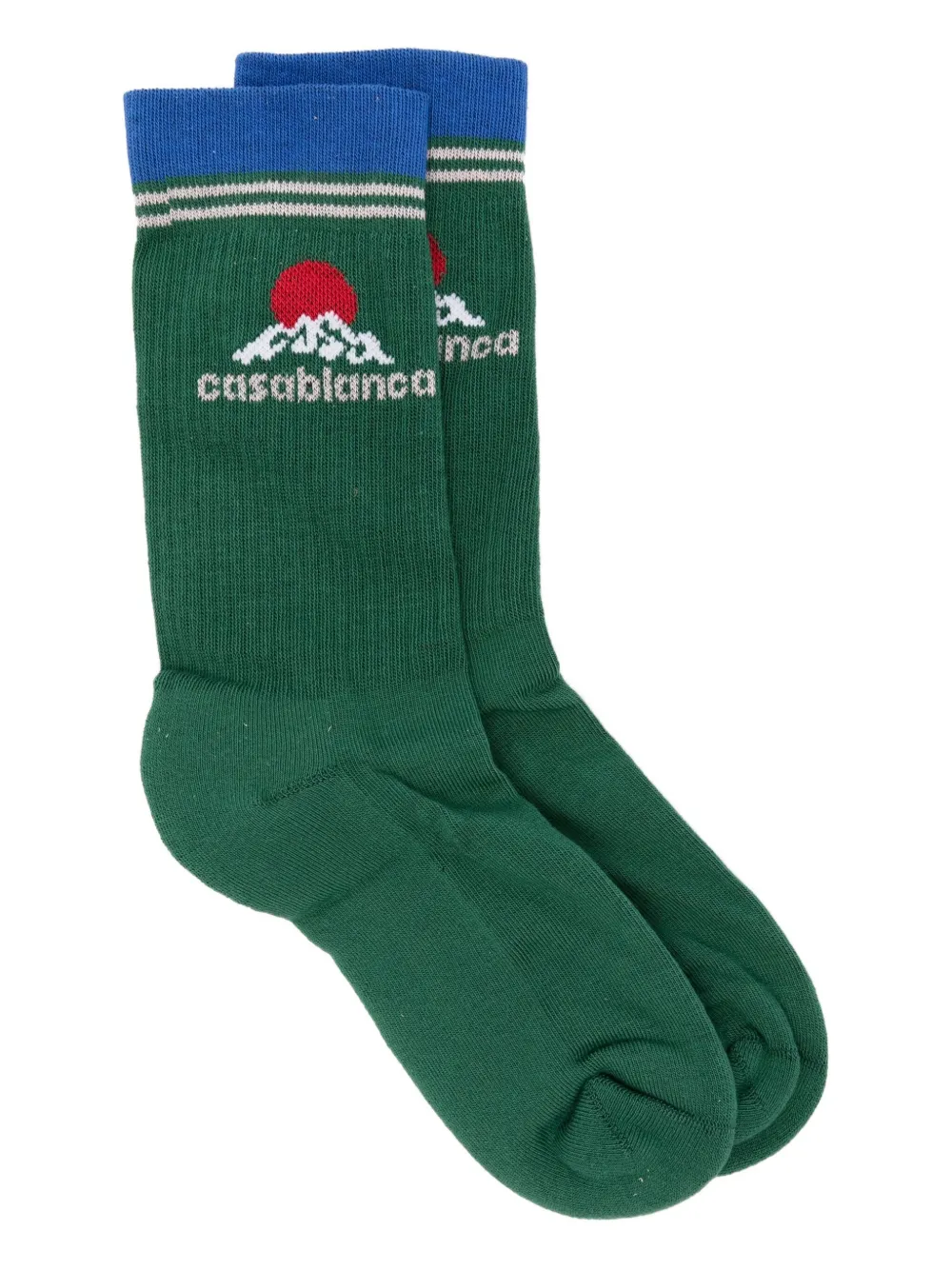 Casablanca Sokken met geborduurd logo Groen