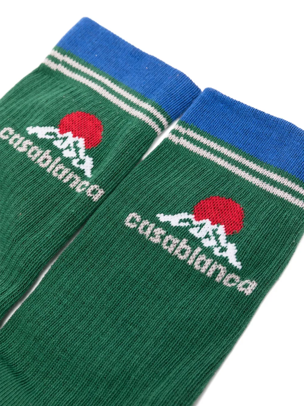 Casablanca Sokken met geborduurd logo Groen