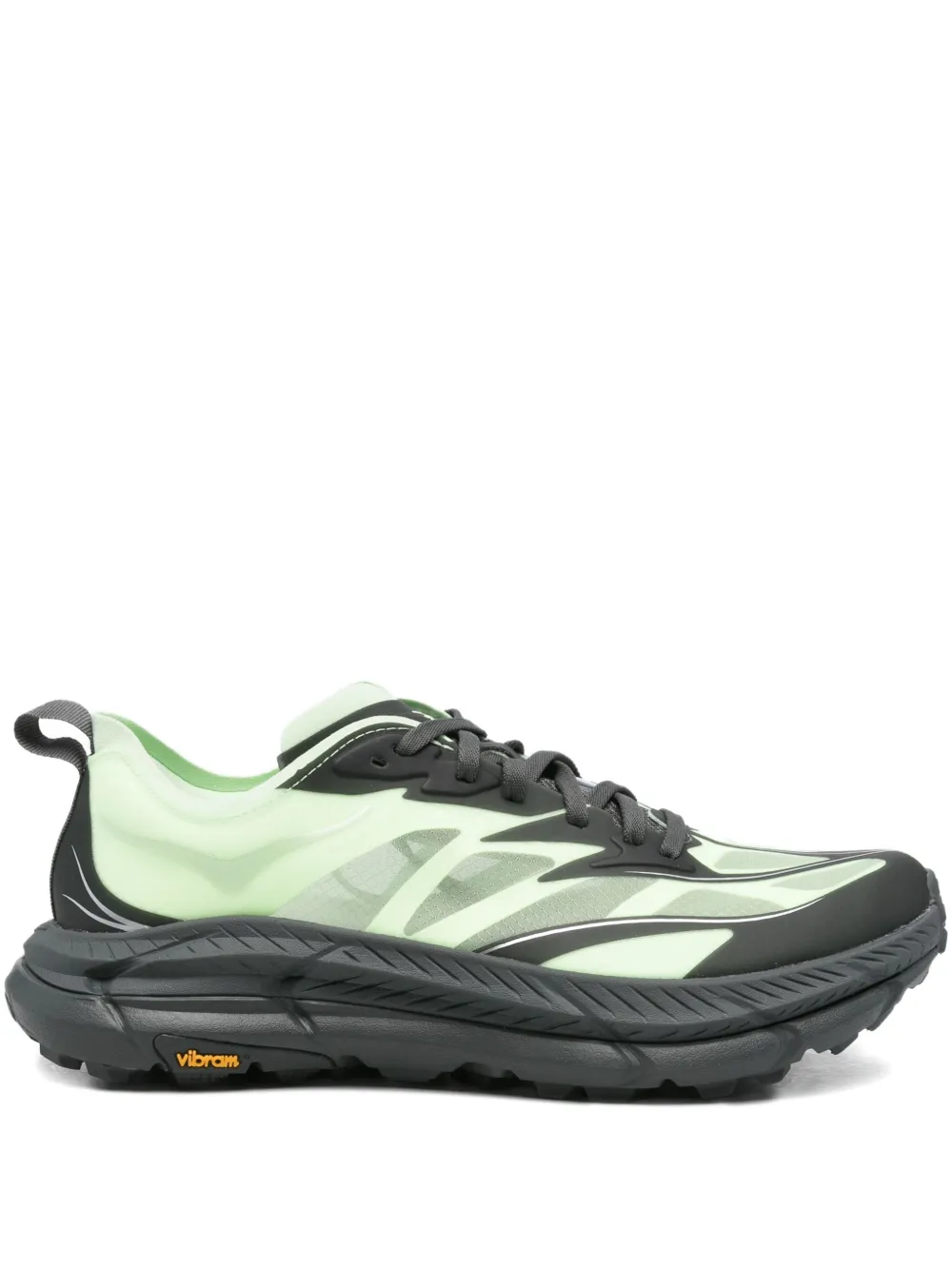 HOKA Mafate Speed 4 Lite lace-up Vibram sole sneakers Green
