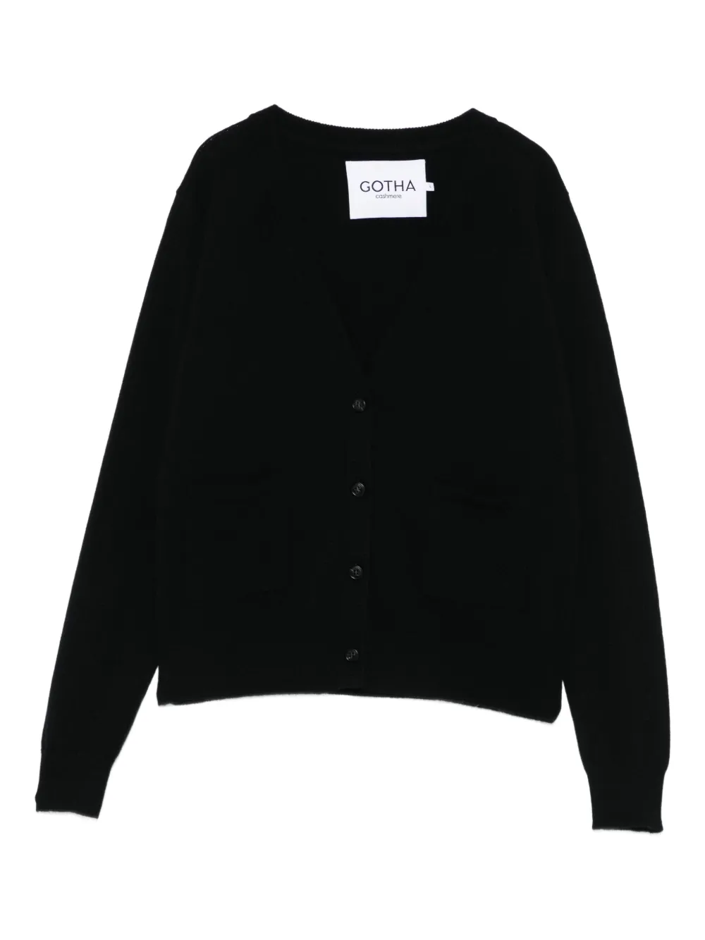 Gotha v-neck cardigan | Black | Image 1