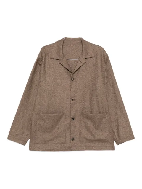 Caruso patch-pocket shirt