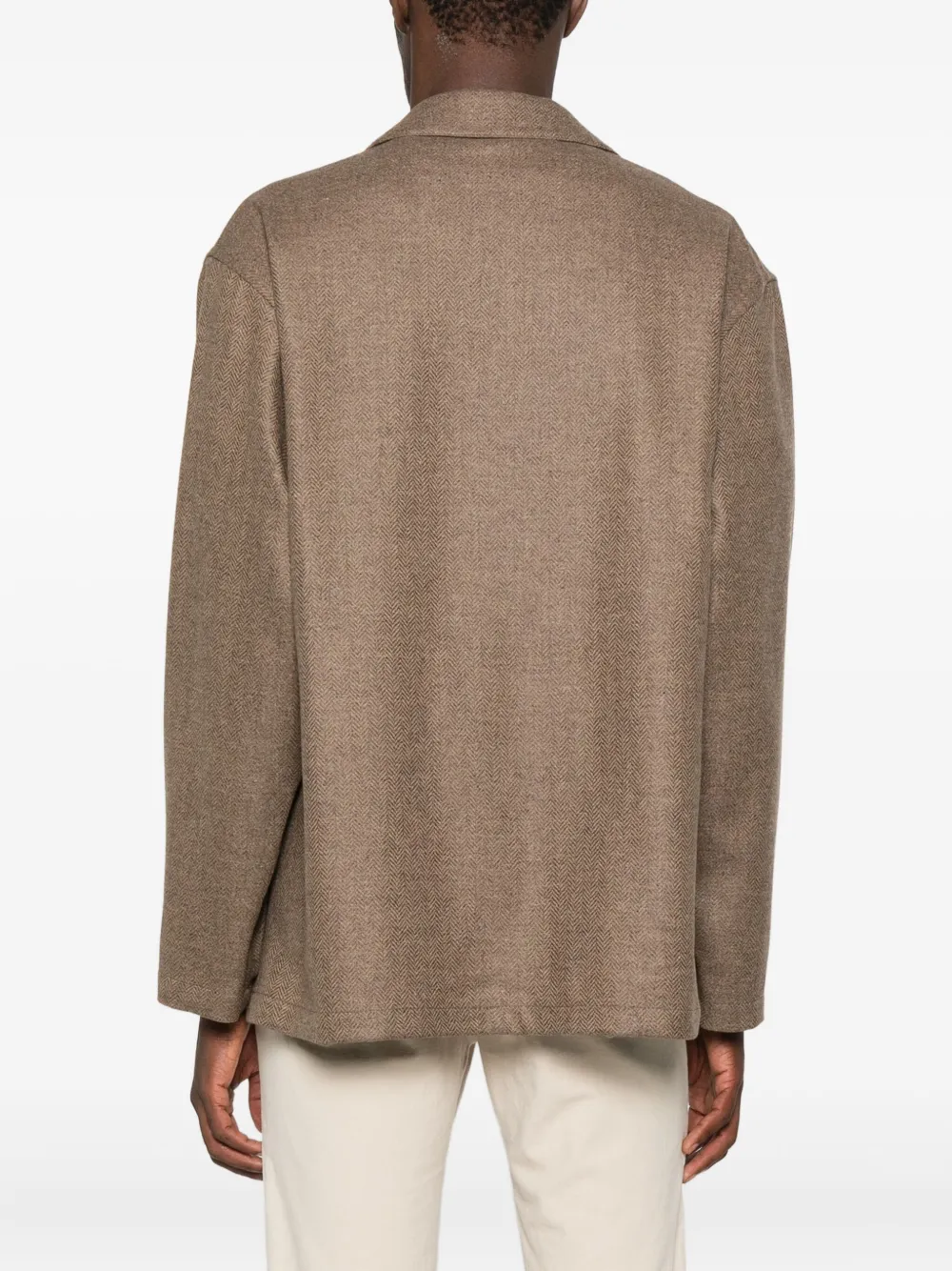 Caruso Overhemd met opgestikte zak Bruin