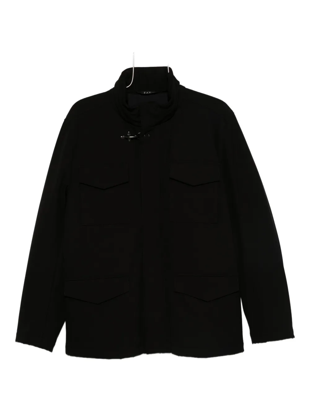 Fay toggle-fastening flap-pocket jacket - Nero